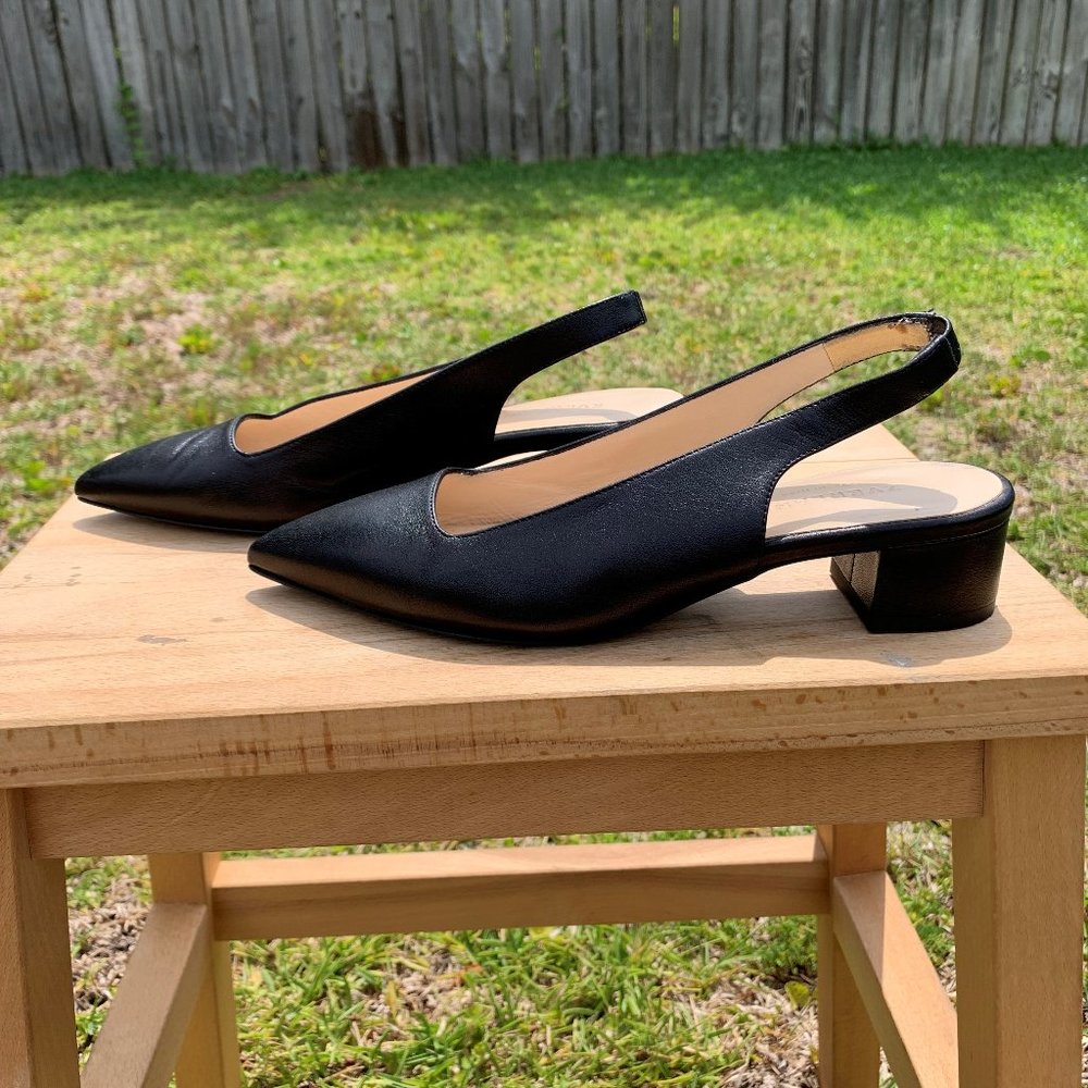Everlane Editor Slingback Heel Shoes - Black - Size 6
